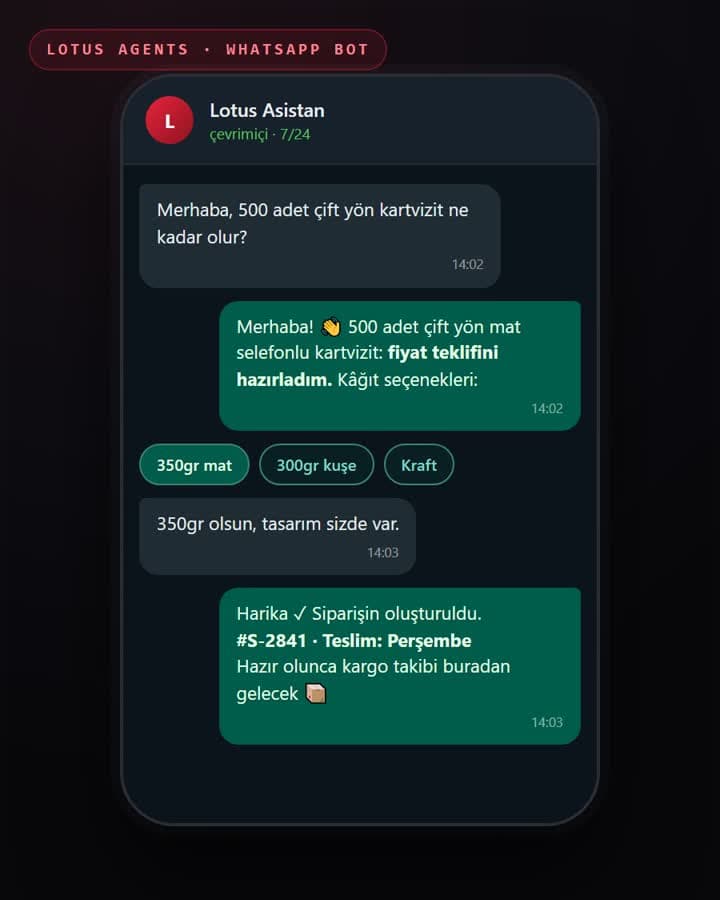 WhatsApp sipariş botu